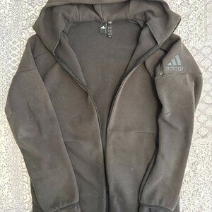 Adidas Zip Up Hoodie Men's Medium Black